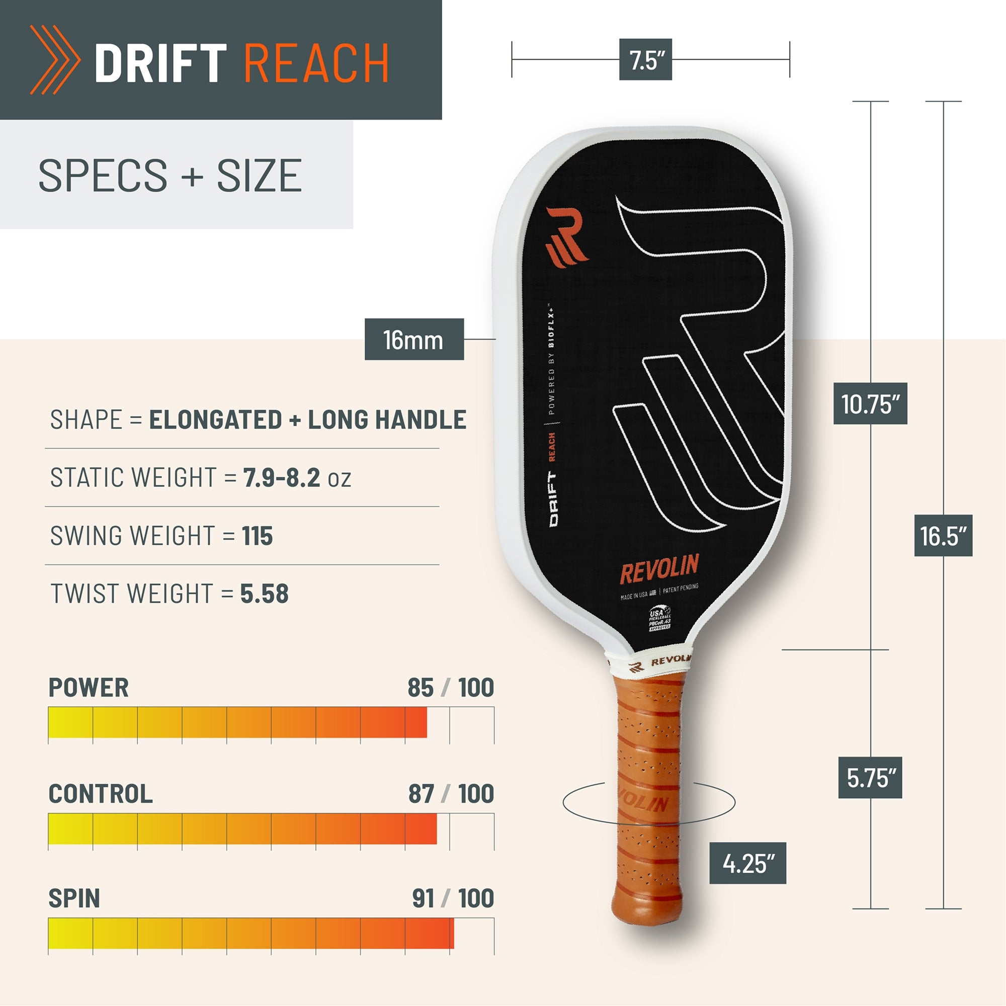 Oops! Drift Reach Pickleball Paddle