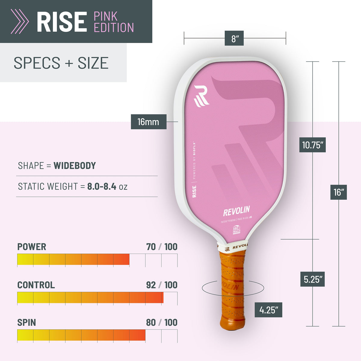 Limited Edition Pink Rise Pickleball Paddle