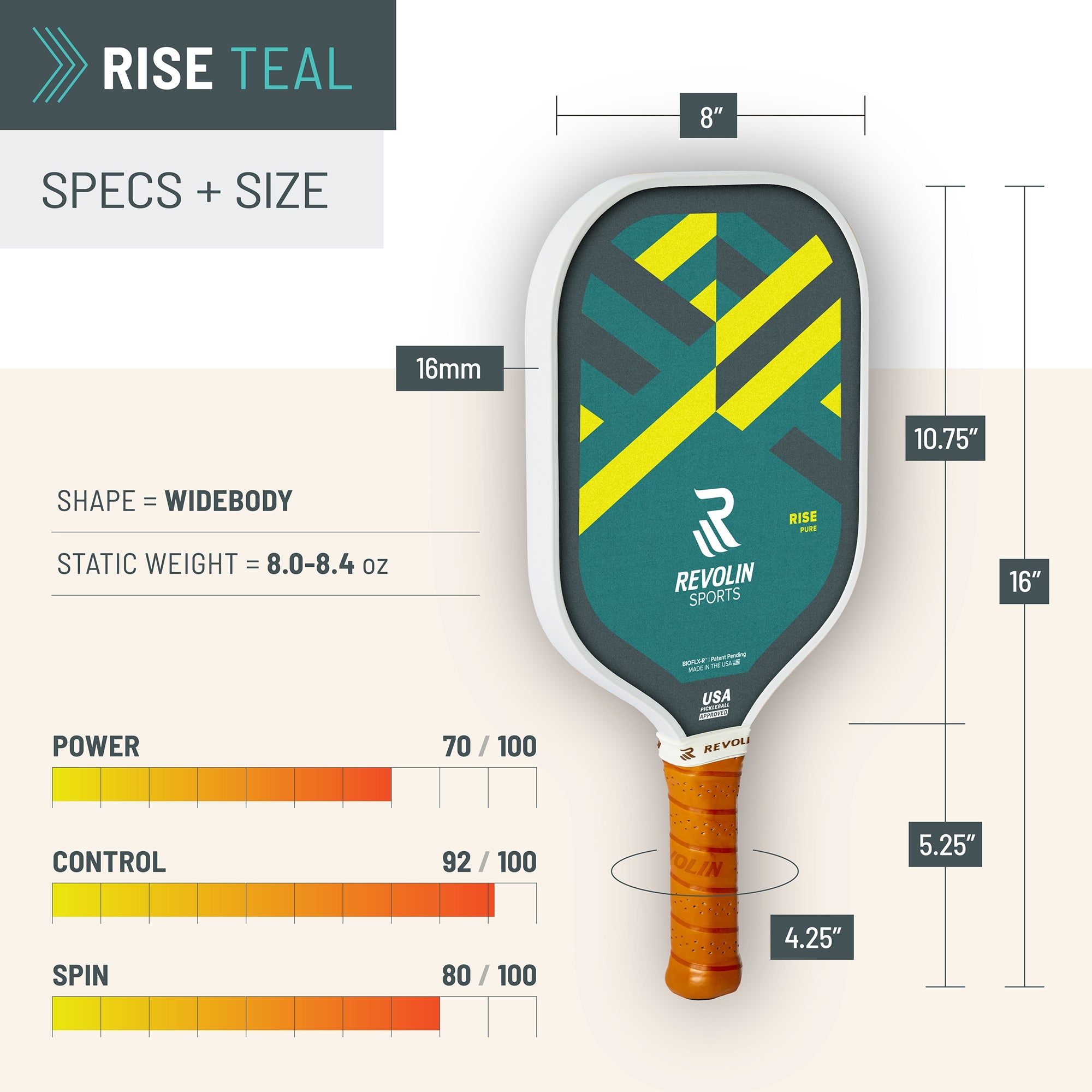 フリップ スティック R e d (ショート) Oops! Rise Pickleball Paddle | Vibration Dampening | Special Price