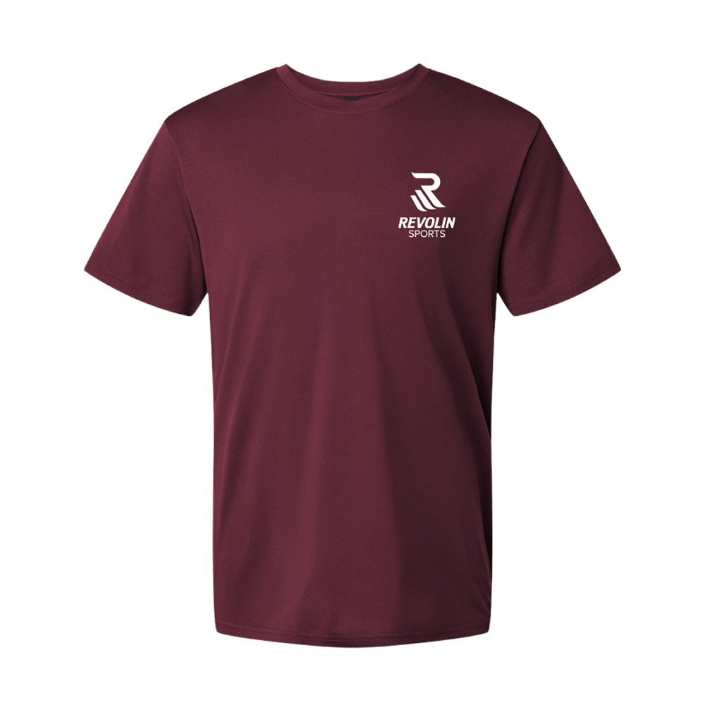 Men's Short Sleeve Performance Tee (Maroon & Graphite)